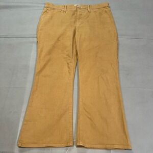 J.‎ Crew Women Brown Stretch Demi Boot Crop Pant-32- Tan Wide Leg Skate Y2k-4268
